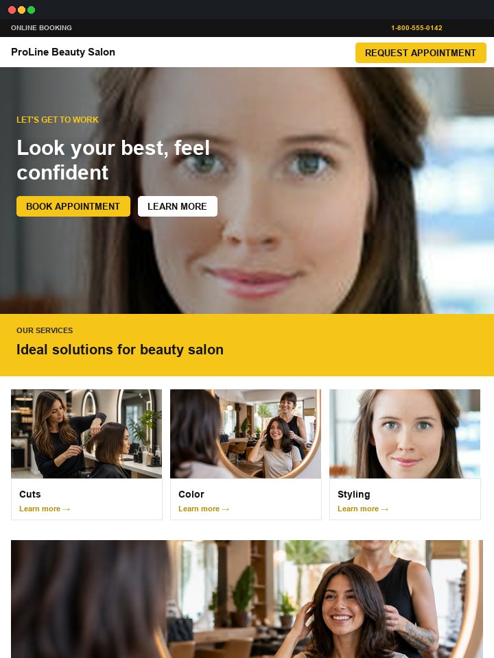 Bold yellow CTA